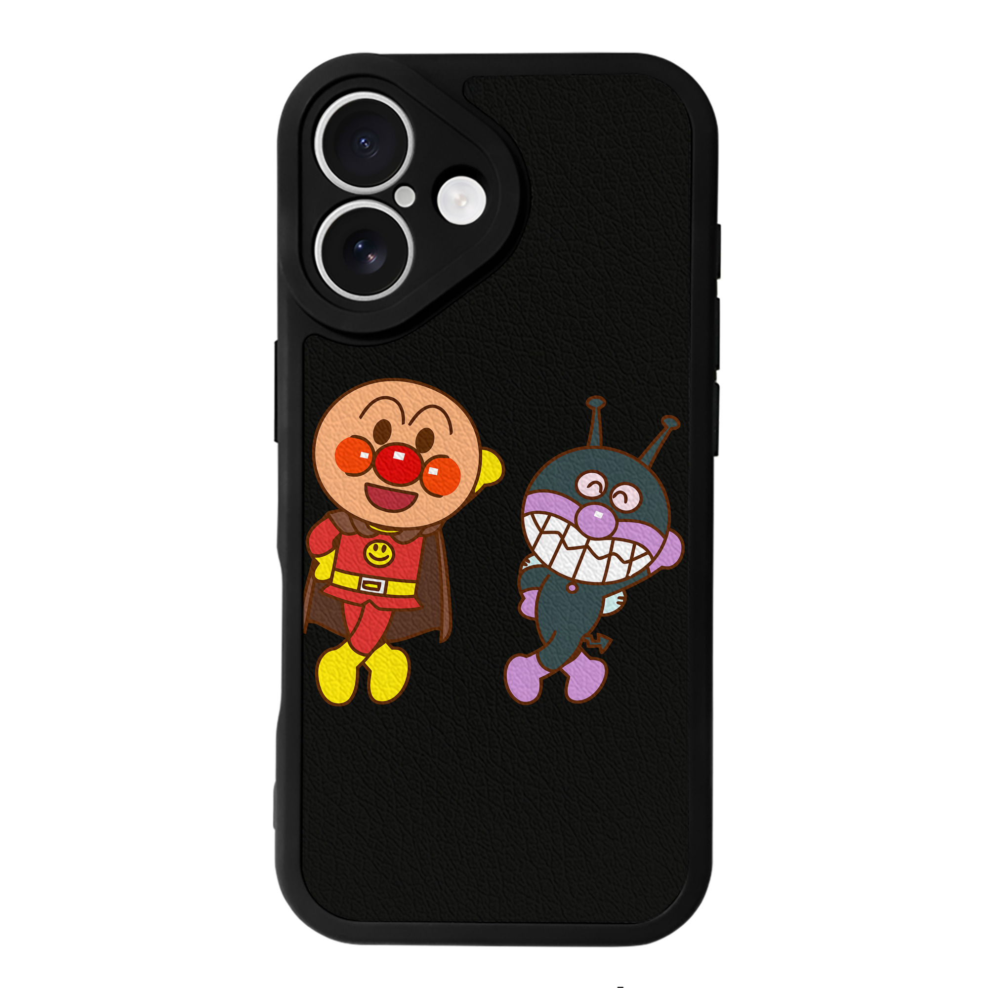 （画像用） アンパンマン Anpanman 【iPhone 16シリーズ対応】シリコンスマホケース（レザー調） 材質：シリコン